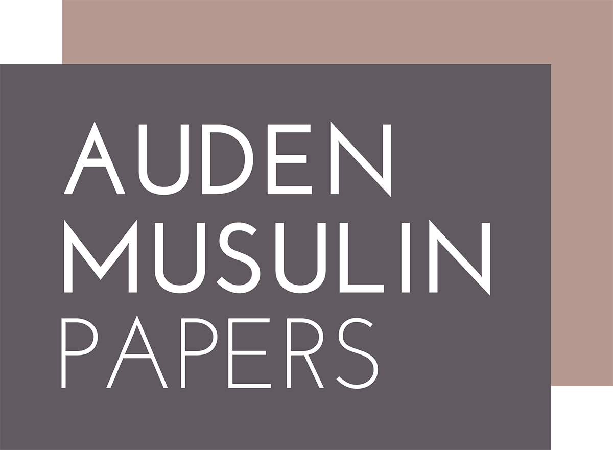Auden-Musulin Correspondence Image