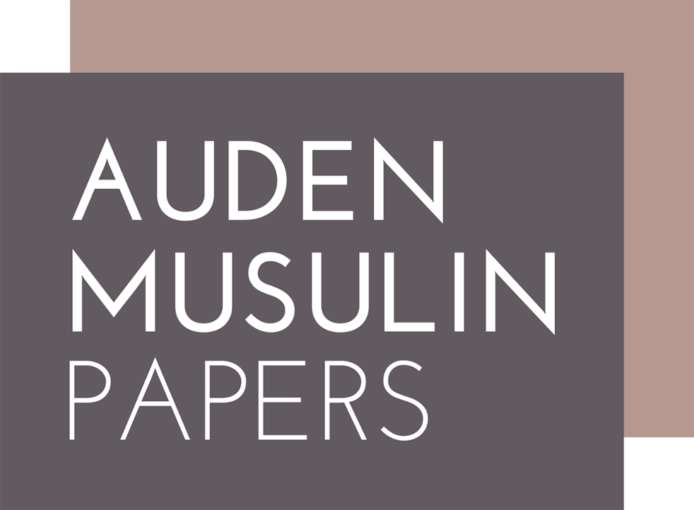 Auden-Musulin Correspondence Image